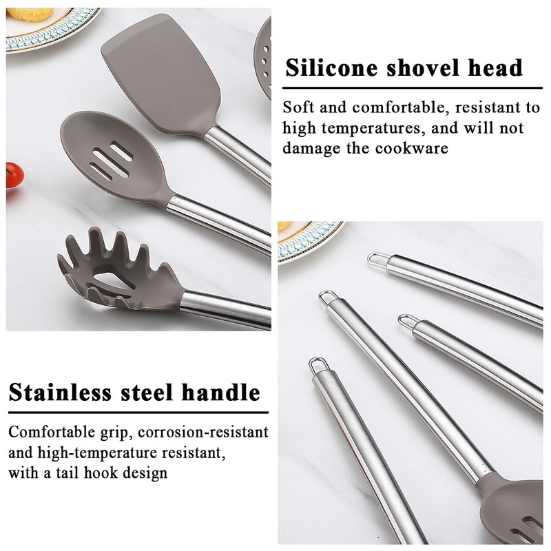 Kitchen Utensils Set, Kyraton 38 Piece Silicone kitchen Cooking Utensils