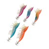 5pcs Wood Shrimp Bait Artificial with Counterweights Double Pileate Hooks