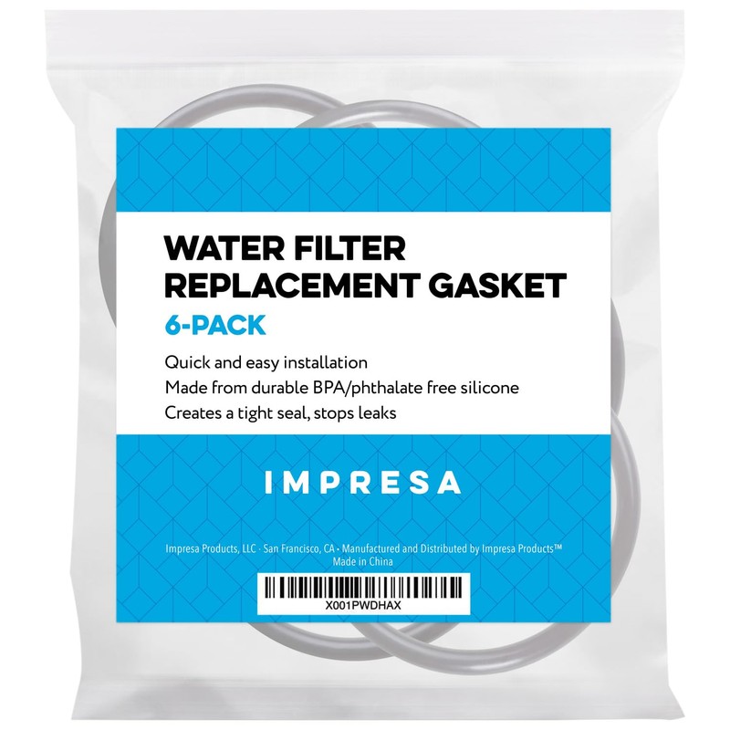 Impresa O-Rings Water Filter Replacement Gaskets - 6 Pack -