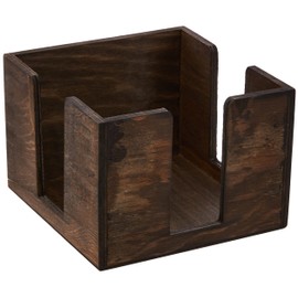 Wooden Cocktail Napkin Caddy - Bar Top Organiser to Hold up to 100 Cocktail Napkins