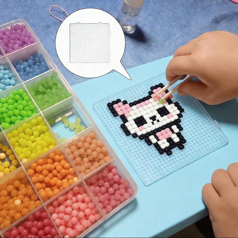 14 Pcs Hama Beads Pegboard, 2.6mm Fuse Bead Boards Set,