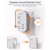 USB C Travel Power Strip, BESHON Ultra Flat Extension Cord,