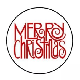 Unbranded 48 Merrry Christmas #3 !!!  ENVELOPE SEALS LABELS STICKERS 1.2" ROUND