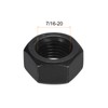 sourcing map 7/16-20 Hex Nuts, Carbon Steel Grade 8.8 Black