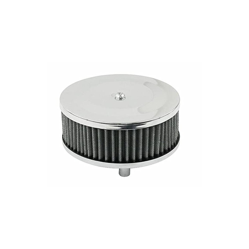 Empi 9045 4" Tall/5-1/2 Round, Chrome Air Cleaner Stock 2"