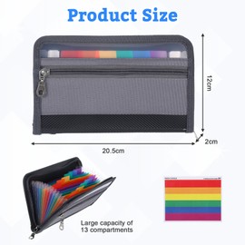 A6 Expanding Folder, Folder Bag for Folders, Documents, Travel Documents, Organiser Folder with Compartments, Document Case, A6 Signature Folder, School Supplies, Folder Certificate Folder