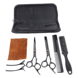 8pcs Haircut Scissors Comb Clip Bangs Thinning Combs Stainless Steel Flat Hairdressing Shears Comb Set