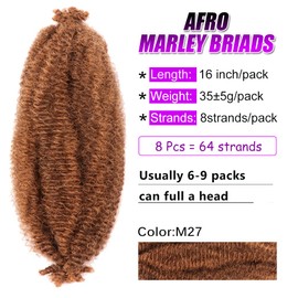Seimainurs Springy Afro Twist Hair Marley Hair Spring Twist For Distressed Soft Locs Synthetic Pre-Separated Crochet Braiding Hair