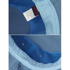 WANYING Women's Men's Outdoor Sun Protection Bucket Hat Fishing Hat Cotton Two Way to Wear for Head Circumference 55-62 cm Camouflage, Plain jeans blue