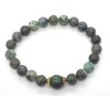 Women's bracelet in green natural turquoise beads and Tibetan beads