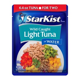 StarKist Light Tuna in Water Pouch (6.4 oz - 1 Pack) Ready to Eat, Wild Caught, High Protein Shelf Stable Seafood, Gluten Free, Soy Free, No Draining for Salads and Sandwiches