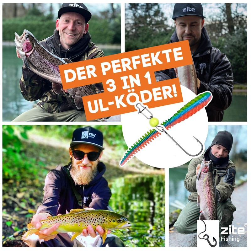 Zite Fishing Twerky Tailer 3-in-1 Trout Bait Starter Set |