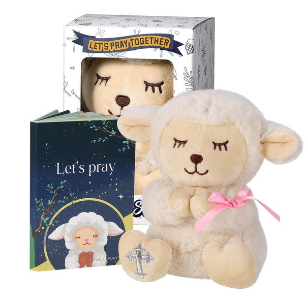 VUNCESSIN Baptism Gifts for Baby Girls with 7'' Cute Plush