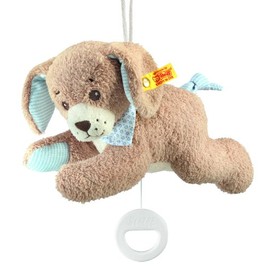 Steiff 22cm Good Night Dog Music Box (Blue)
