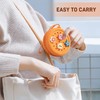 Elecbae Coin Purse with Charms, Zip Silicone Round Carrying Pouch
