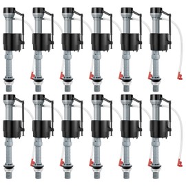 Saillong 12 Pack Toilet Fill Valve Replacement, Height Adjustable Universal Toilet Tank Flusher Replacement Kit, Leak-Proof Easy Install Fill Valve Repair Kit