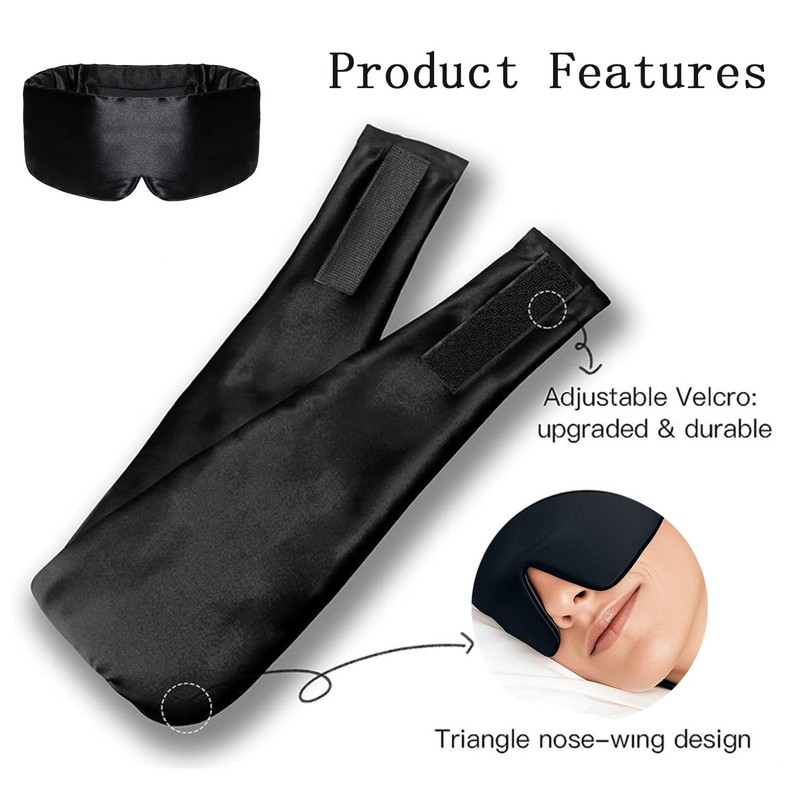 Adjustable Silk Eye Mask,100% Full Shading to Block Light Interference,Allowing