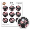 FreeStyle Libre 3 Sensor Stickers, Set of 9 "Black Floral",