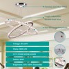 Finktonglan Dimmable Crystal Chandelier, 23.6'' Oval 2 Rings Modern Chandeliers