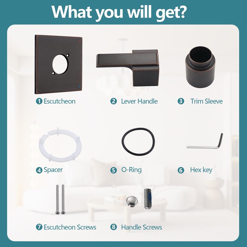 Replacement for Delta 13/14 Series Square Shower Trim Kit, Shower