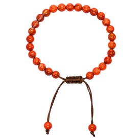 Red Jasper Bracelet for Women Men's Gifts - Protection Healing Crystal Bracelet - 6mm Gemstone Beaded Adjustable Bracelet Pulseras Para Hombres Mujer Stocking Stuffers