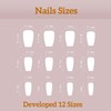 Pink Gradient Glitter Fake Nails Press On Nails Medium Coffin,Glossy