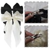 Black White Hair Bow for Women Girls Black Large Hair