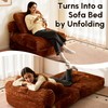 CAODOC Folding Sofa Bed Convertible Sleeper Chair with Pillow, Foldable