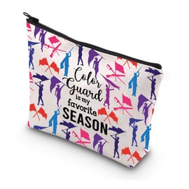 WSNANG Color Guard Cosmetic Bag Color Guard Gift Flag Gift Color Guard is my Favorite Season Zipper Pouch (Color Guard bag)