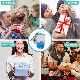 KUPOOL Drift Bottle Keychain Cute Floating Bottle Sea Turtle Keyring Creative Cylinder Key Ring Car Chain Women Men Bag Pendant Key Chains Gifts