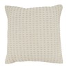 SARO LIFESTYLE Geometric Glam Dashed Woven Throw Pillow Cover, Natural,