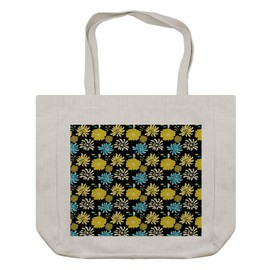 Ambesonne Floral Shopping Bag, Jasmine Daisy Peony Spider Mum Spray Different Flower Types Bouquet, Eco-Friendly Reusable Bag for Groceries Beach and More, 15.5" X 14.5", Cream