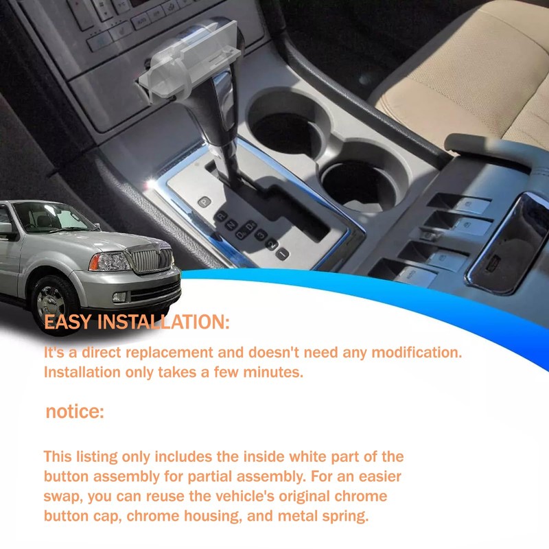2Pcs Replacement Part Compatible with 05-06 Lincoln Navigator Shifter Selector
