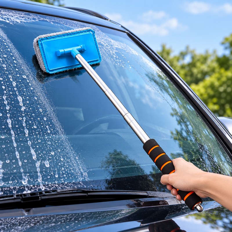 Car Windshield Cleaning Brush for Interior & Exterior Glass –
