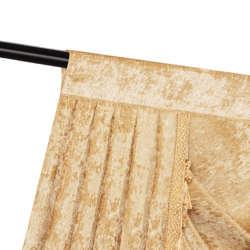 ELKCA Thick Chenille Window Curtains Valance for Living Room Luxury