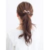 VINGTAINE H7270-GY Grosgrain Ribbon Pony Hook Hair Cuff, Basic, Elegant,