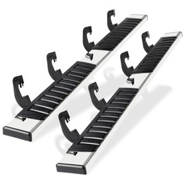 PZ 6 inch Mirror Stainless Steel Running Boards Side Step Nerf Bar Compatible with 2007-2018 Chevy Silverado/GMC Sierra 1500 2019 LD Double Cab 2007-2019 2500HD 3500HD