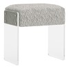 bitaycan Soft Fluffy Stool, Modern Acrylic Footstool with Upholstered Seat,