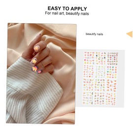 Healvian 8pcs Thanksgiving Nail Stickers Pattern Design Decals for Creative Manicure Safe Material for Skin Unique and Chic Nail Art Decorations