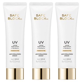 Misha Missha Safe Block RX Cover Tone-Up Sun Cream SPF50+ PA++++, 50ml, 3 pieces / 미샤 세이프 블록 RX 커버 톤업 선크림 SPF50+ PA++++, 50ml, 3개