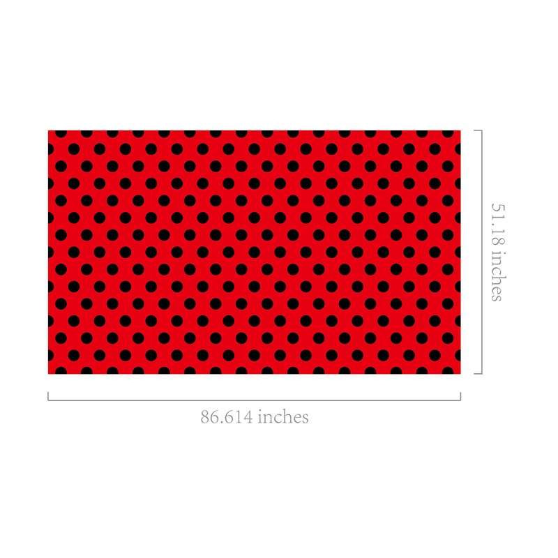 1 Pack Ladybug Plastic Tablecloth 54 x 87 Inch Long