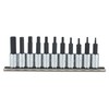 Socket Bit Set, 1/4 in. Dr, 11 Piece, Hex