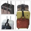 BlueCosto 4X Black Add-A-Bag Luggage Straps Jacket Holder Gripper Suitcase