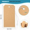 50 Pack Manila Shipping Tags with Elastic String Blank Labeling