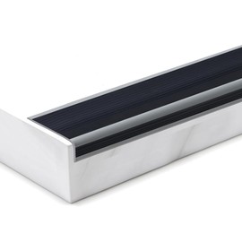 Proflex Anti-Slip Stair Edge Protectors - 2 Inches x 36 Inches - 15-Pack – Silver/Black - Easy Peel-and-Stick Application - Indoor and Outdoor Use