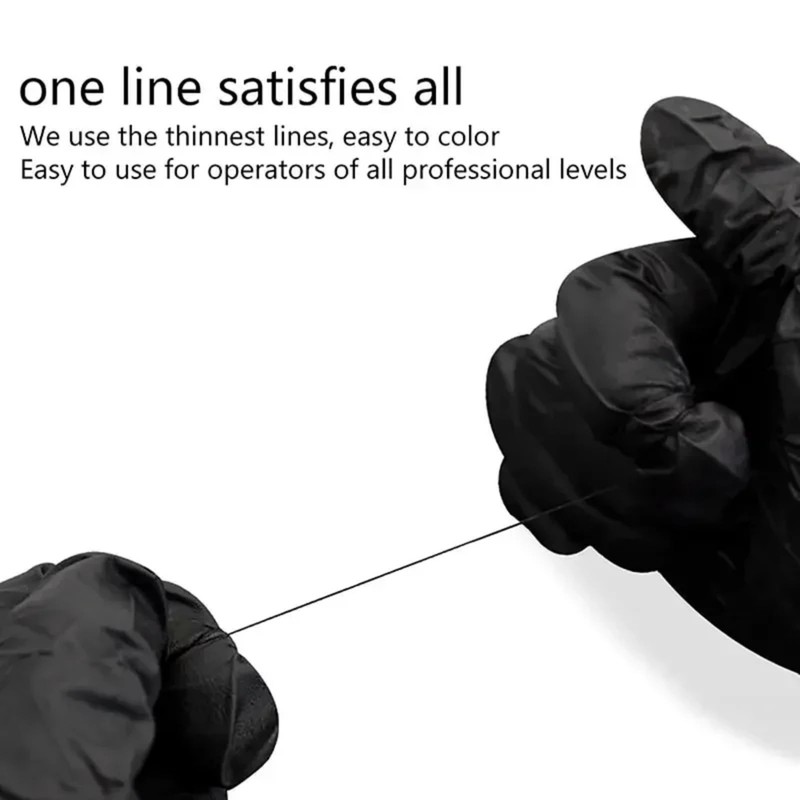 Black Eyebrow Mapping String-10m,Pre-Inked Eyebrow Mapping String,Black Brow Mapping String,Black