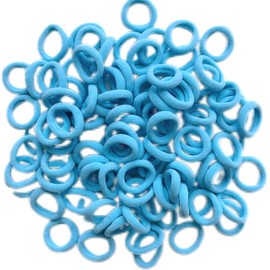 100 Pieces Elastic Baby Hair Ties 2cm Blue Hair Bands Kid Colored Ponytail Holders for Baby Girl Toddler