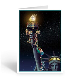 Stonehouse Collection - Statue of Liberty Funny Christmas Cards - 18 Cards & Envelopes - New York City