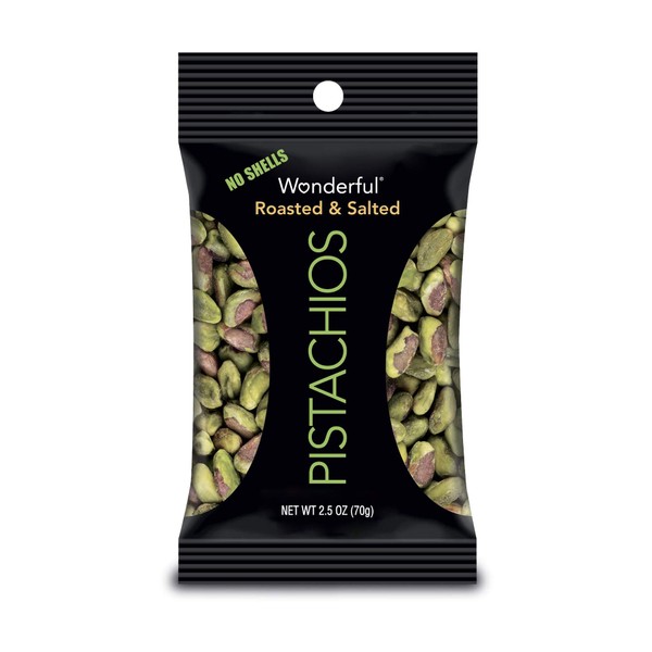 Wonderful Roasted and Salted Shelled Pistachio, 2.5 Ounce -- 24