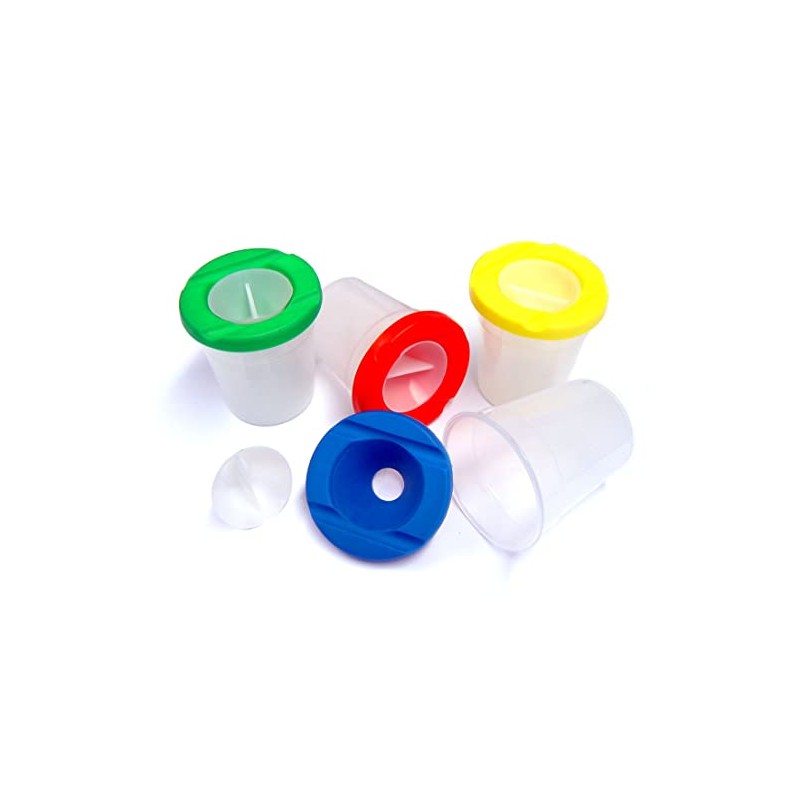 Major Brushes Childrens Non Spill Paint Pots Set of 4